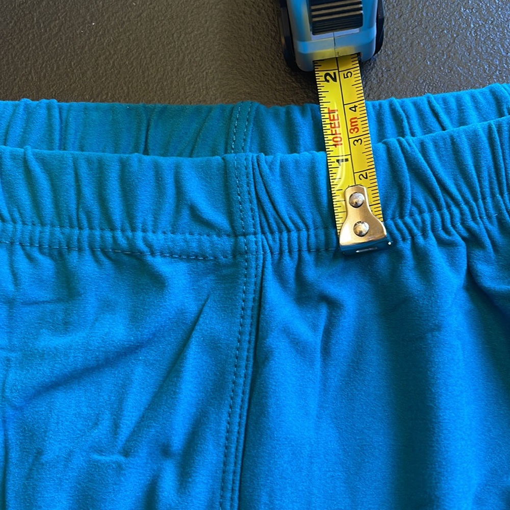 ONE SIZE NEW MIX LEGGINGS.  BLUE/GREEN.  STRETCH. DOUBLE STITCHED - Picture 5 of 7
